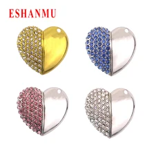 Горячее сердце Кристальный usb флэш-накопитель сердце ювелирные изделия 4 ГБ 8 ГБ 16 ГБ 32 ГБ Флешка карта памяти подарок любовника