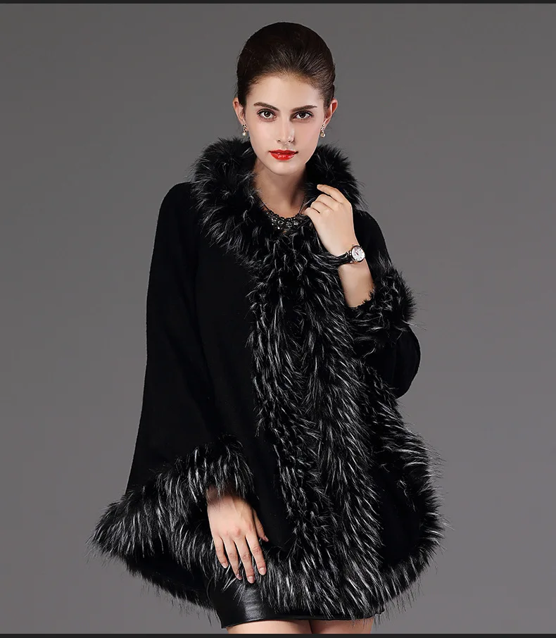 waterproof puffer coat 2019 Autumn Winter Wool Coats Women Faux Fur Hooded Cloak Luxury Designer Thick Feminine Outerwear Jackets Lady Party Clothing goose down coat