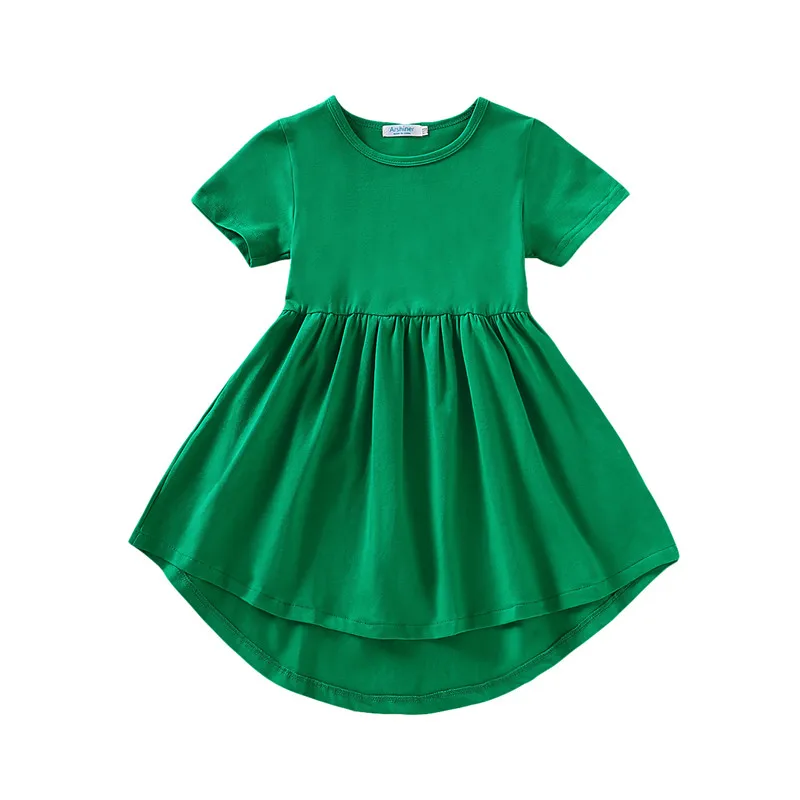 От 5 до 13 лет Одежда для девочек однотонное розовое, зеленое, белое платье-пачка принцессы Свадебное платье для девочек платье на день рождения для девочек Подарки для девочек - Цвет: Зеленый