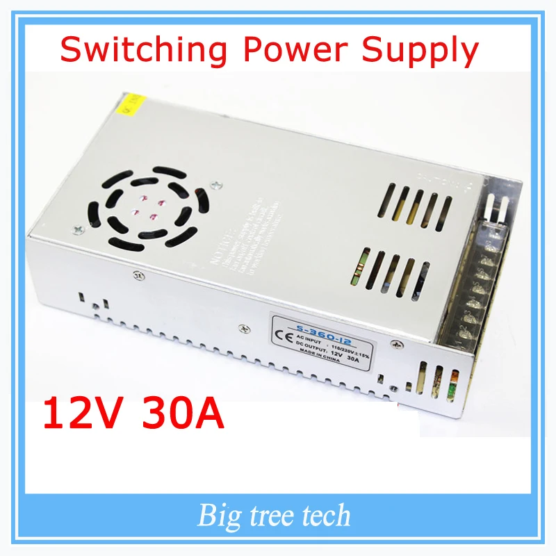 12V 30A 360W switching power supply adapter led strip light transformer 12v for 3d printer