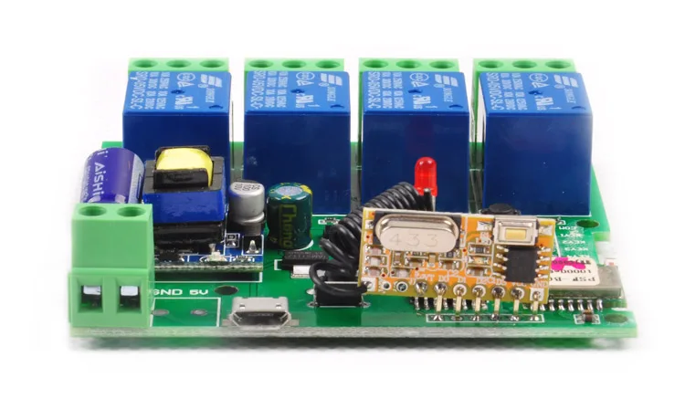 Usb5V/dc7 32v 4 канала реле WI FI переключатель 433 мГц РФ получит Jog толчковой
