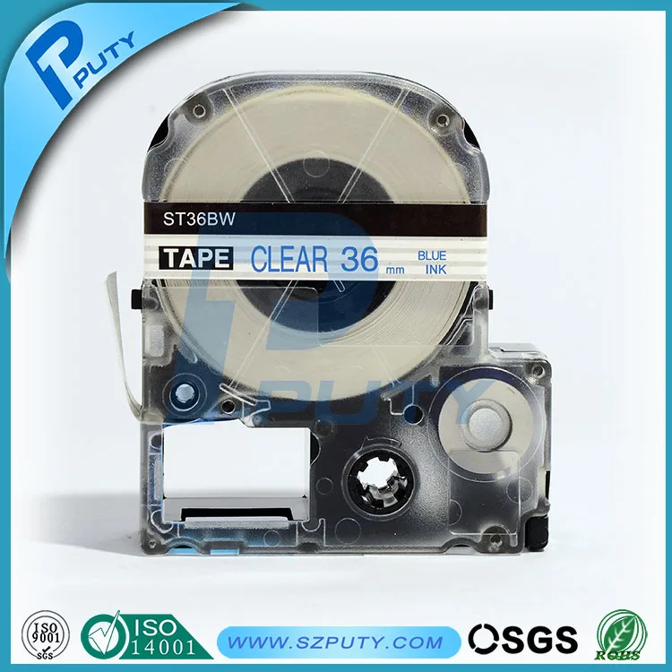 

compatible Blue on Clear ST36BW 36mm label tapes for label printers
