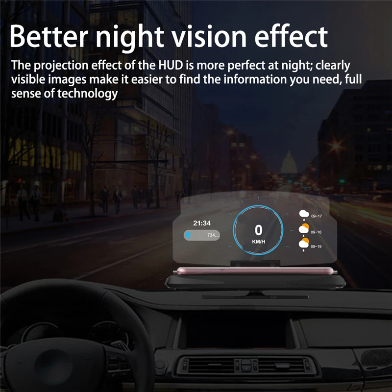 HUD мобильный телефон навигации держатель Автомобильный навигатор Глава повышения Дисплей для цифровых продуктов с Экран меньше, чем 6.5