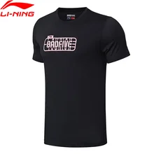 Li-Ning, Мужская баскетбольная майка BAD FIVE, дышащая, короткий рукав, 73% хлопок, 27% полиэстер, подкладка, спортивные футболки, AHSN223 MTS2796