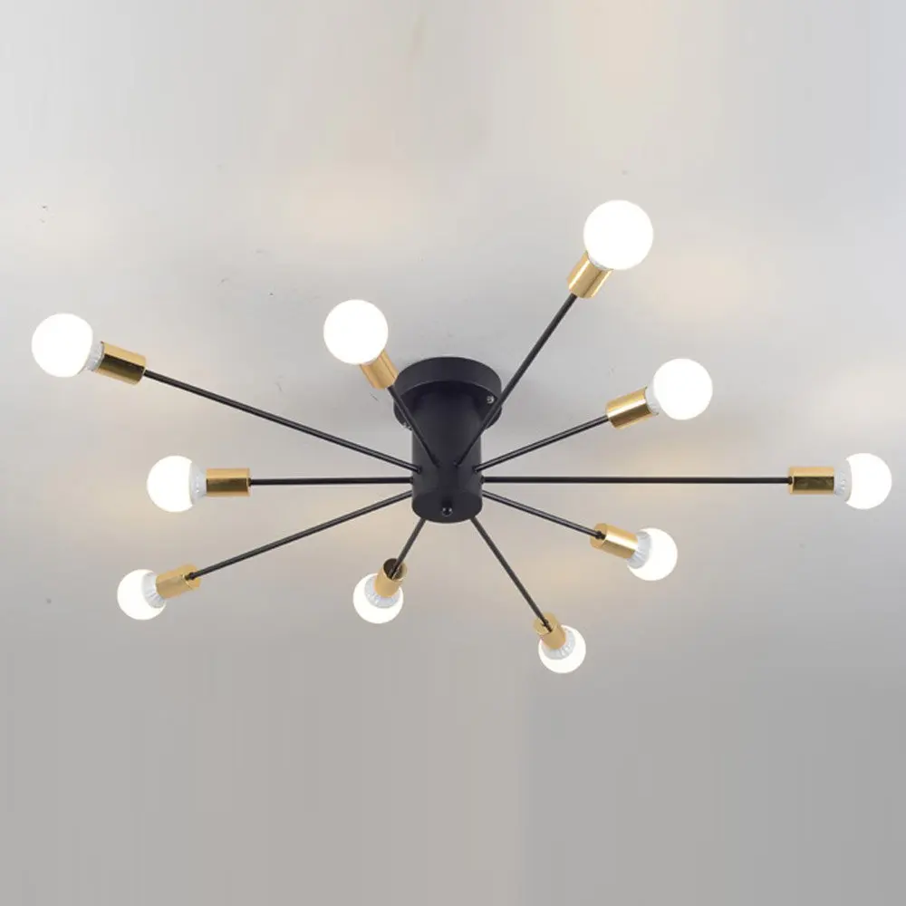 Us 99 57 Creative Iron Spark Living Room Ceiling Lamp Bedroom Spider Ceiling Light Modern Nordic American Corridor Ceiling Light Fixtures In Ceiling