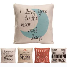 I Love You To The Moon и Назад Чехлы хлопок белье прекрасный свадебный Декор Наволочка Офис автомобиль диван наволочка