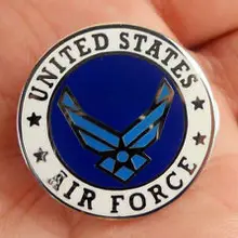 США ВВС логотип Булавки знаком Insignia Лидер продаж пользовательские значки металлические нагрудные Булавки Дешевые изготовление под заказ ВВС США значки
