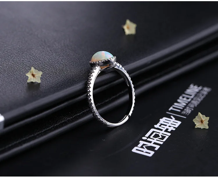 Дизайн кольцо с белым огненным опалом модные ювелирные изделия для женщин серебристый циркониевый кольца 6 мм* 8 мм