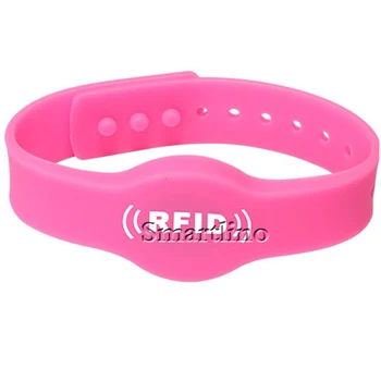 

100PCS/Lot 13.56MHz Waterproof Eco Friendly RFID Silicone Wristband NTAG213 NFC Tags For NFC Phone Payment