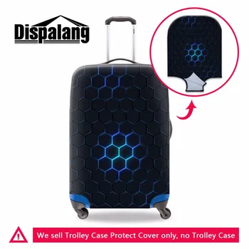 

Dispalang hexagon pattern male waterproof travel suitcase cover anti-dust trolley case cover boys stretch elastic baggage cover