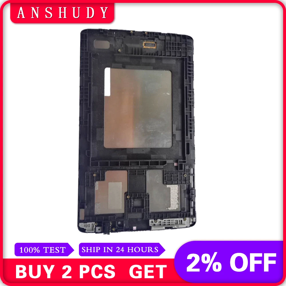 

For LG G Pad 8.0 V480 V490 Full LCD Display Panel Monitor + Touch Screen Digitizer Sensor Assembly + Frame Bezel
