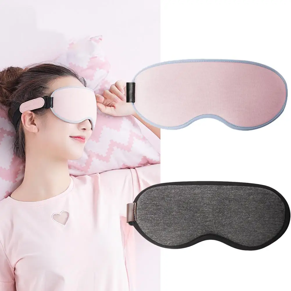 

1Pc New 3D Sleeping Eye Mask Temperature Control Heat Steam Cotton Eyeshade Cover Women Men Mask Care Dry Tired Compress Pad