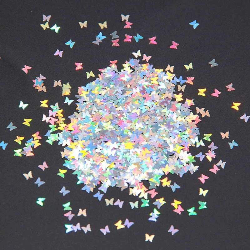 Ultrathin 3mm Butterfly Sequins Laser Glitter Nail Sequin Paillettes Eo Friendly font b PET b font