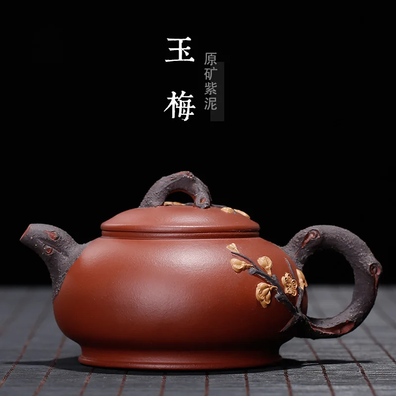 Mine Purple Mud Jade Plum Pot Flower Painting National Senior Engineer Zhu Hongjun Teapot Collection Delivery | Дом и сад