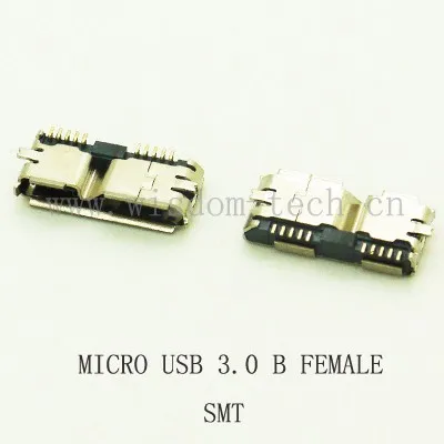 3 x USB 3.0 MICRO USB Stecker Connector 10Pin Solder Löten SMD SMT 