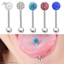 1 шт. идеальное кольцо-пирсинг в язык пирсинг Спираль пирсинг Ланге пирсинг Bijoux tongпирсинг серьги