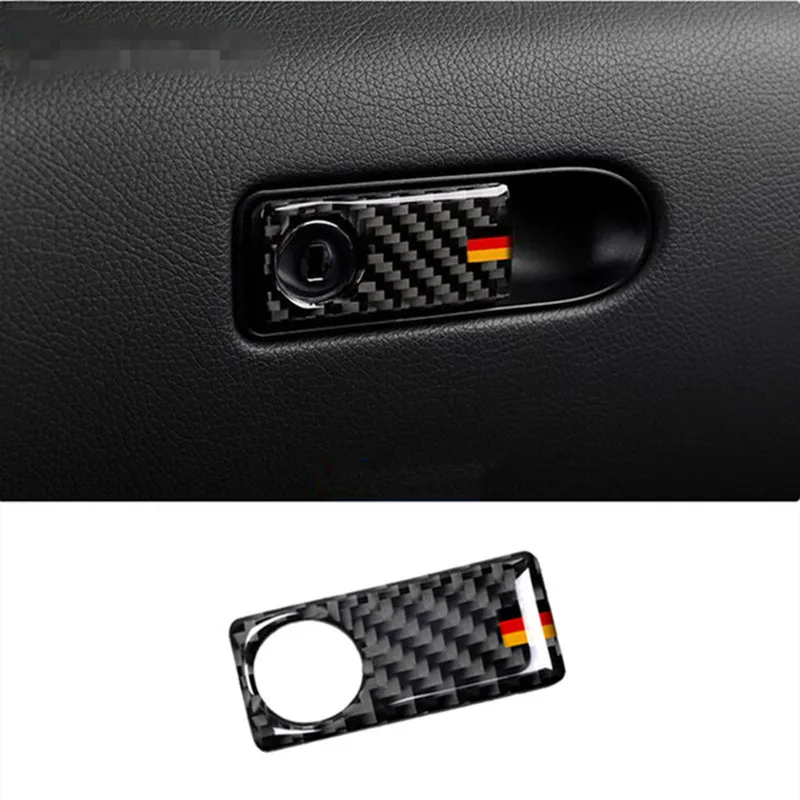 

Carbon Fiber Copilot Glove Box Panel Cover Trim For Mercedes Benz E Class W213 2016-2018 Car Interior Accessories