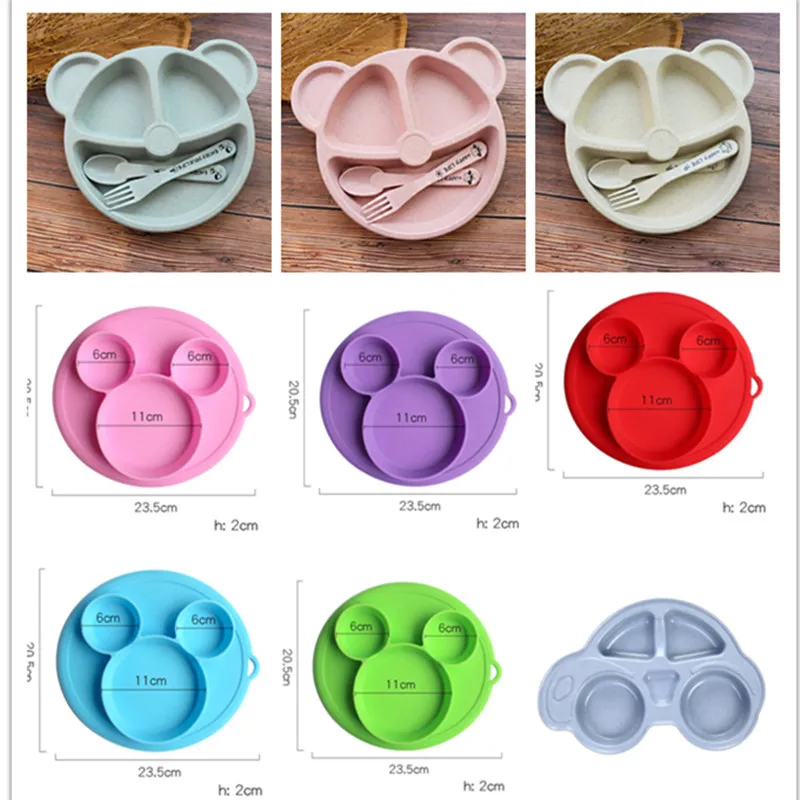 Kids Feeding Bowls Baby Safe Silicone Dining Plate BPA Free Solid Children Dishes Suction Toddle Training Tableware Dropshiping