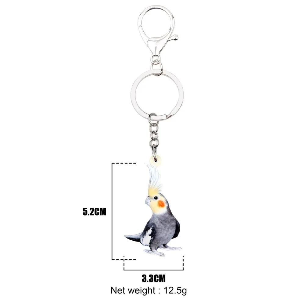 Cockatiels I Love Keyring Leather Fob Style Cockatiels I Love Keyring Leather Fob Style