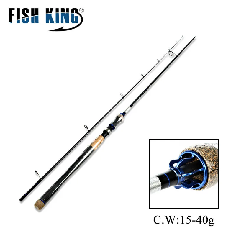 FISH KING 2 Section H power C.W 15 40G Carbon Spinning Fishing Rod 10