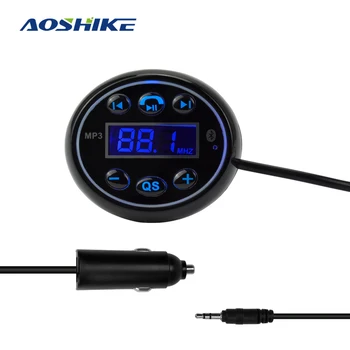 

AOSHIKE TF Universal Car Bluetooth 4.0 Handsfree Car Kit MP3 Player FM Transmitter Modulator AUX Output Support LCD Display