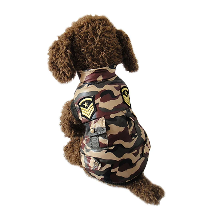 New Pet Dog Clothes Camouflage Jackets Warm Coats Winter Windbreaker