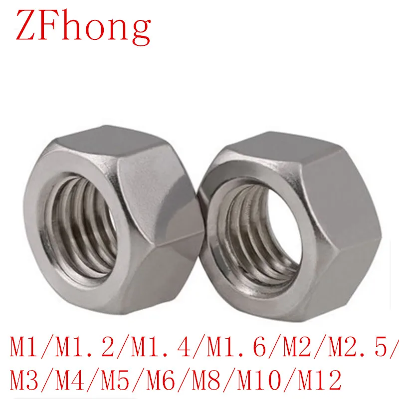 50pcs Metric Thread M1/m1.2/m1.4/m1.6/m2/m2.5/m3/m4/m5/m6/m8/m10 stainless steel Hex Nuts DIN934 Hexagon Nut Screw Nut 50pcs Metric Thread M1/m1.2/m1.4/m1.6/m2/m2.5/m3/m4/m5/m6/m8/m10 stainless steel Hex Nuts DIN934 Hexagon Nut Screw Nut