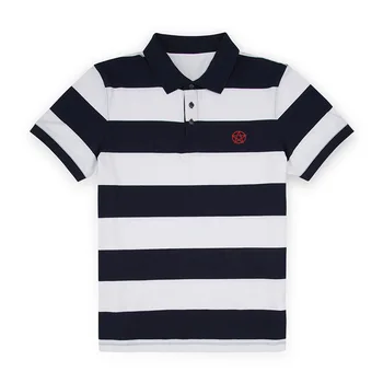 

Mens Supernatural Pentagram Embroidered Knit Striped Short Sleeve Polo Shirts