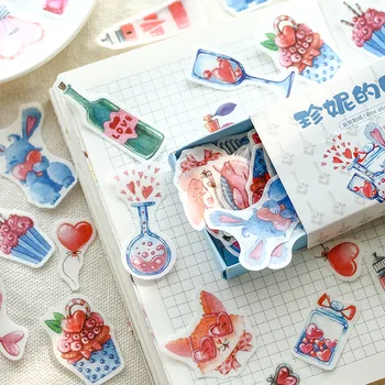 

40pcs/pack Kawaii Forest Stationery Stickers Castle Sailboat Scrapbooking DIY Diary Album Stick Lable Stationery Tape Sticker
