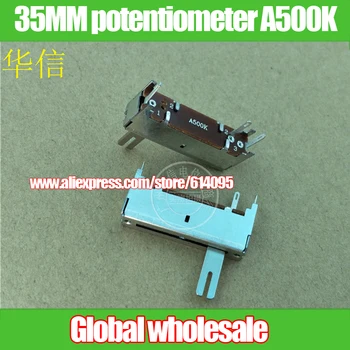 

4pcs SC2006N 35MM straight slip potentiometer A500K / single fader handle length 13MMA anti-foot