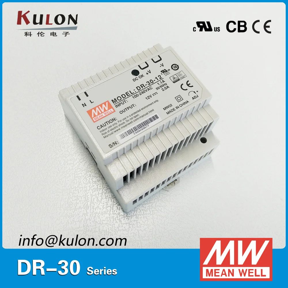 Genuine Meanwell DR 30 12 Single Output 24W 2A 12V DIN rail power ...