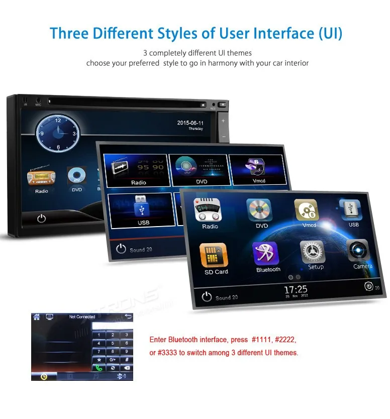 Flash Deal XTRONS 6.95" HD Digital TFT Touch Screen car radio GPS Navigator 2 Din Car DVD Player Steering Wheel Control /Front DVR Camera 5