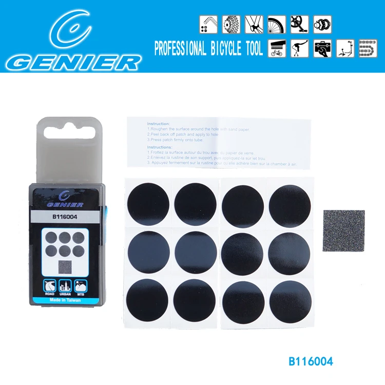 Parche para neumáticos de bicicleta de carretera MTB, herramientas de reparación de neumáticos FlyPaper, Kit de parches pegamento (12 parches y hoja abrasiva)|Herramientas de bicicleta| - AliExpress