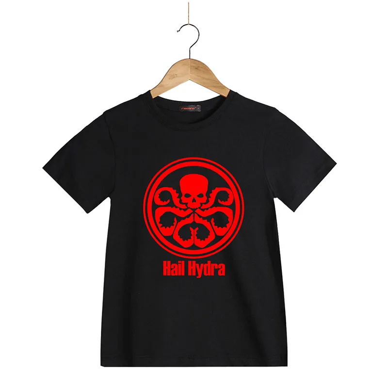 

Cotton Summer Short  Sleeve Hail Hydra Children T Shirts Marvel Kids Wear Boys Girls Tees Child Clothing T-Shirts for Children