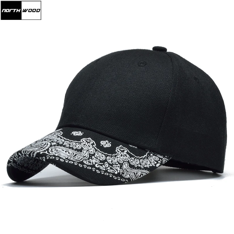 

[NORTHWOOD] High Quality Print Black Baseball Cap Men Solid Snapback Caps Trucker Hat Bone Masculino Hip Hop Pattern Cap Women
