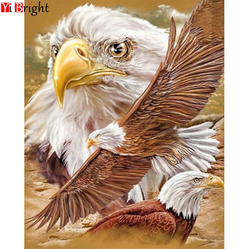 

5D DIY Diamond painting Cross stitch eagle Full Square Diamond embroidery birds Full Round Diamond mosaic animal LK1