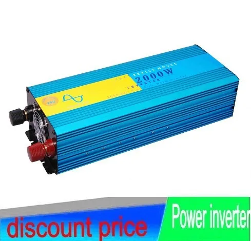 

NEW 2000W/4000W Peak 12/24VDC to 110/220VAC Single Phase Pure Sine Wave Power Inverter P2000, CE RoHS ISO FCC Certificate