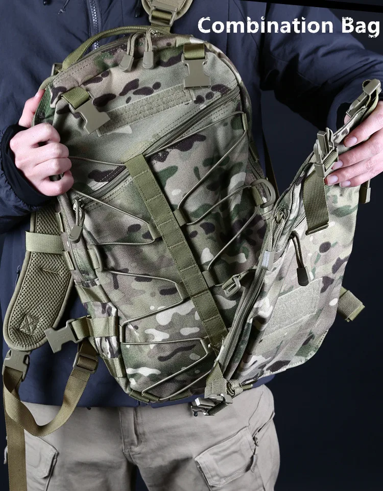 Походная водонепроницаемая сумка для мужчин и женщин для походов, походов, альпинизма, тренировок, большой емкости, камуфляжный военный тактический рюкзак