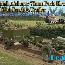 Модель Бронко CB35163 1/35 британская воздушно-десантная 75 мм упаковка Howitzer 1/4 тонновый грузовой автомобиль w/прицеп пластиковый модельный комплект