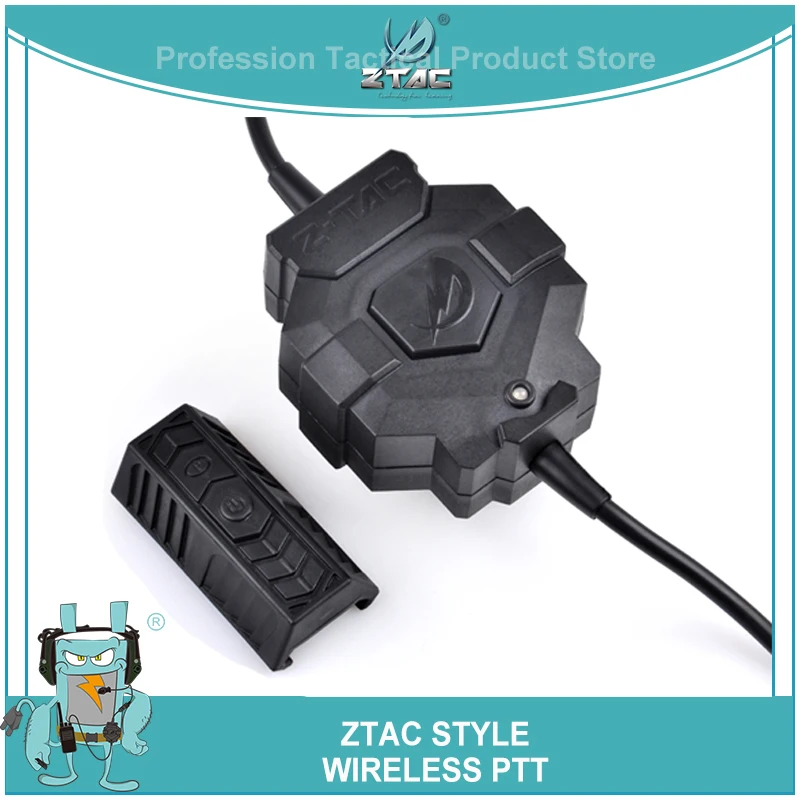 Adaptador de Qualidade sem Fio para Fones de Ouvido Ptt sem Fio Z-tac Estilo Tactical Tático Midland Ptt Z123 Kenwod
