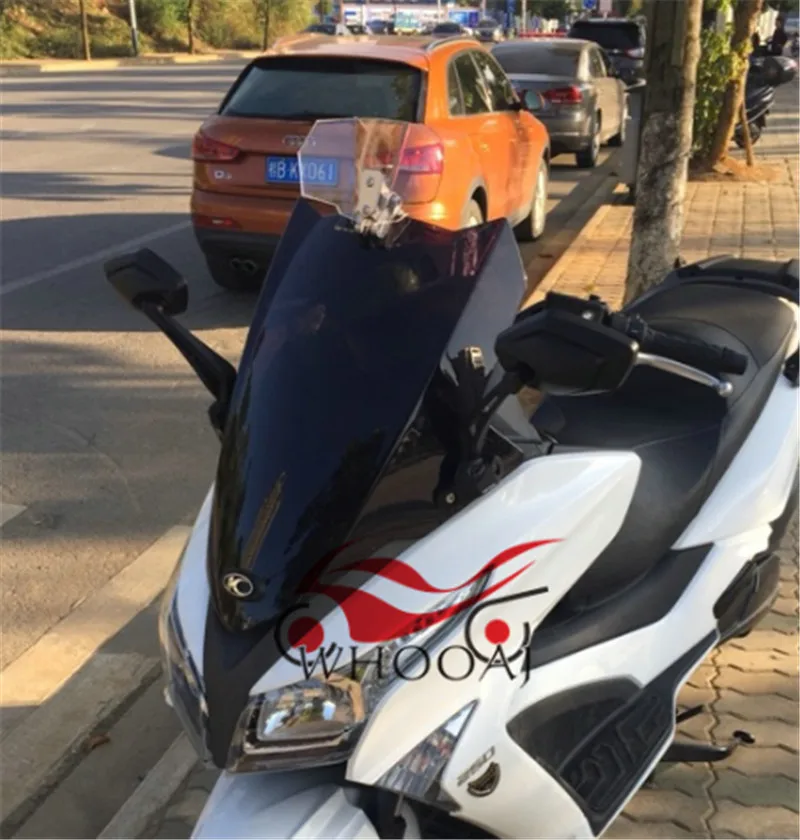 Wave Parabrisas Parabrisas Motocicleta Extensi/ón del parabrisas Complemento Aumenta el parabrisas Spoiler Ajustable Wind Rain Air Deflector Claro