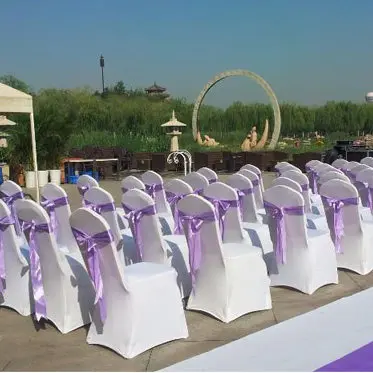 

Thick Universal Elastic Wedding Party chair covers White spandex lycra chair cover for Wedding Party Banquet many color