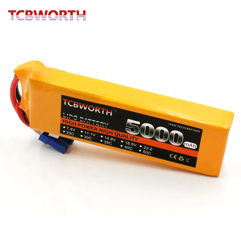 

TCBWORTH RC Quadrotor LiPo battery 3S 11.1V 5000mAh 40-80C For RC Airplane Helicopter AKKU Drone Car Truck RC batteries LiPo