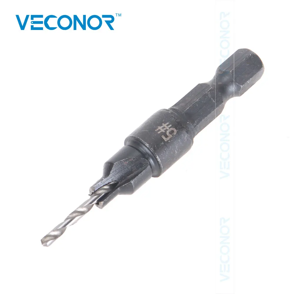 5PCS #5 #6 #8 #10 #12 Countersink Drill Woodworking Drill Bit Set Drilling Pilot Holes High Quality For Screw Sizes 5PCS #5 #6 #8 #10 #12 Countersink Drill Woodworking Drill Bit Set Drilling Pilot Holes High Quality For Screw Sizes