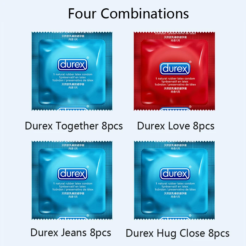 Durex презервативы 32/64/96 шт ультратонкий сексуальный смазанный петух презерватив