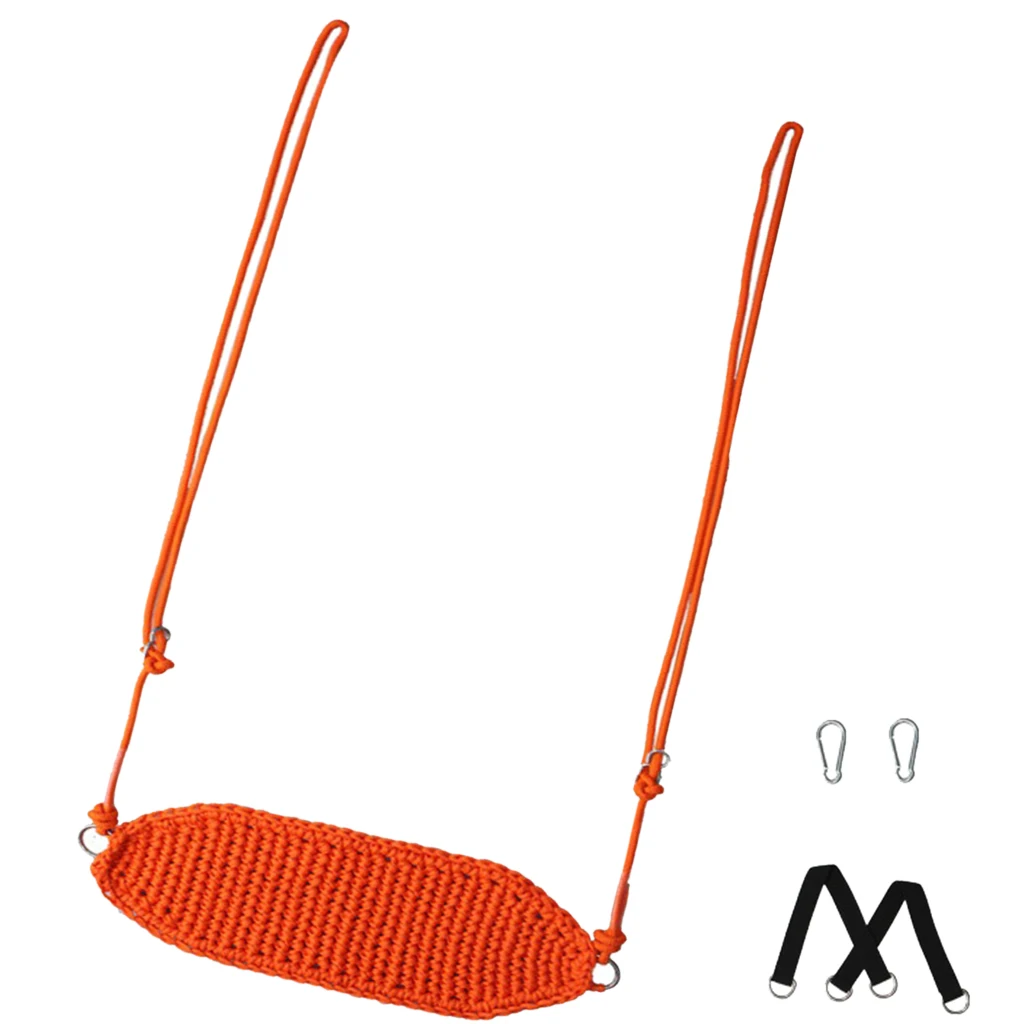 Kids Swing Seats Rope Net Style Swing Play for Indoor, Outdoor, Playground, Home Tree with Snap Hooks & Straps, 440 lbs Capacity