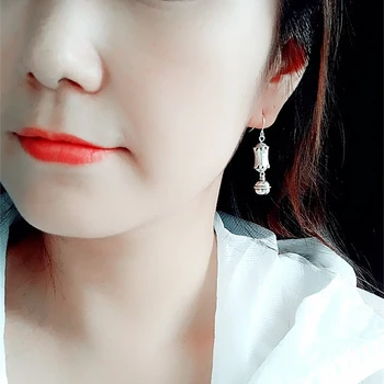

classical outfit pendant earrings teamed female retro bell 925 tremella hook national culture quality, and the earrings