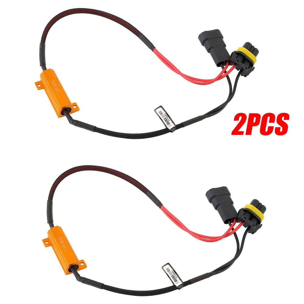 

2pcs 50W 9005/9006 Headlight Load Resistor LED Canbus Car Fog Lamps Decoder Error Warning Resistance Car Load Resistor Canceller