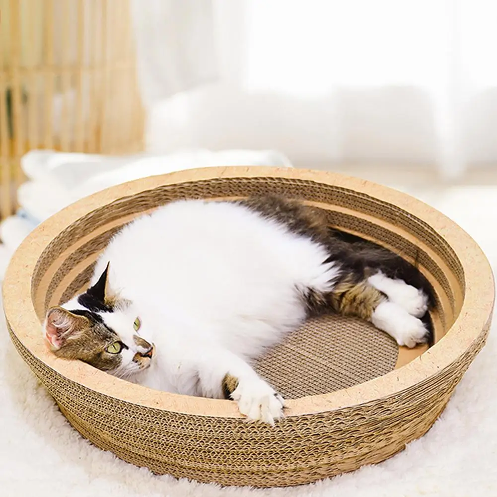 Large Space Bowl Type Cat Scratch Board Scratching Pad Cat Nest Toy Scratcher For Grinding Claws Body Massage Rest Scratching