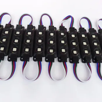 

1000PCS 5050 3leds Black Shell Injection Led Module 12V DC 0.75W RGB Led Module Led Signs